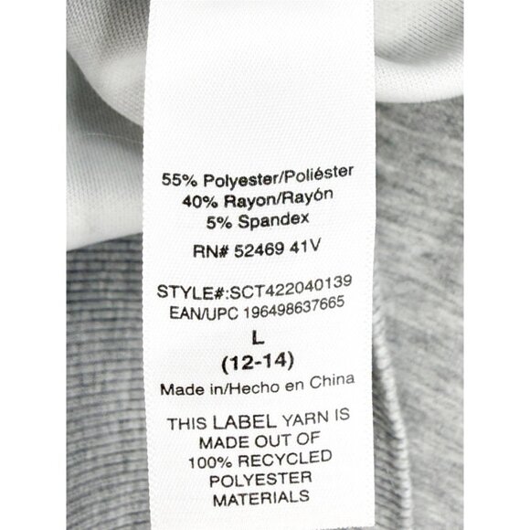 Scoop Women's Ultimate Scubaknit V Neck Sweatshirt in Heather Grey L - Picture 6 of 10